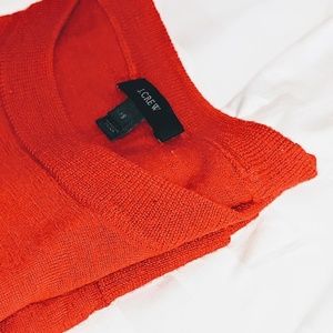 J. Crew Red Merino Fall/Winter Sweater